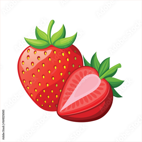 strawberry on a white background