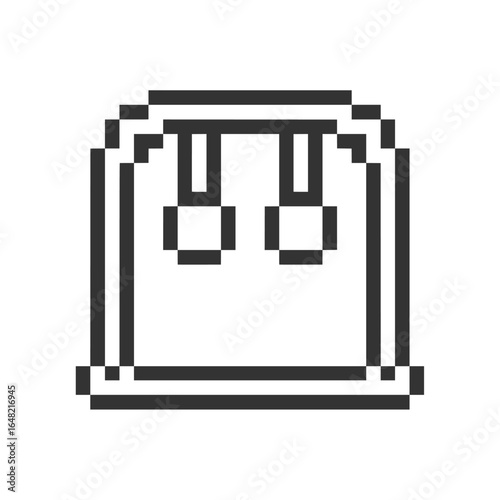gymnastic rings retro pixel art