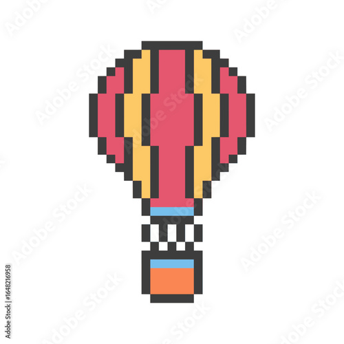hot air balloon pixel art