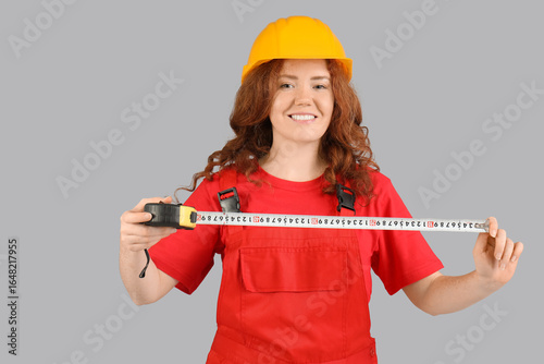 Female construction worker ...