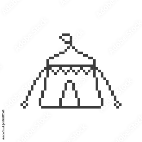 tent festival event pixel art