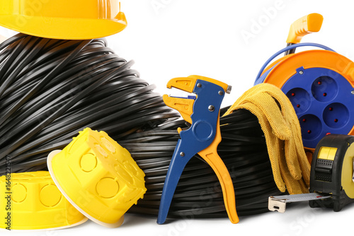 Rolled cables with electric...