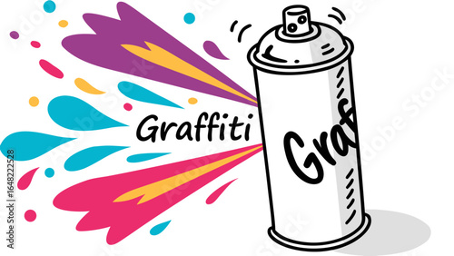 Graffiti spray paint art design for street art and urban art vector illustration creative design style