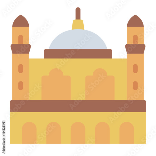 hagia sophia flat icon showing famous istanbul mosque museum