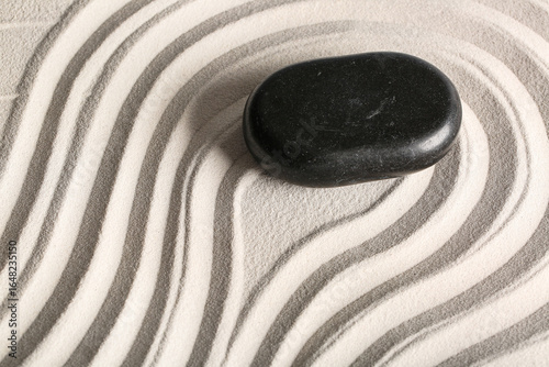 Zen garden black stone and ...