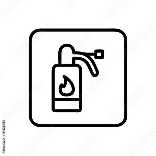 An icon of fire extinguisher, a vital safety tool, symbolizes protection and readiness. The artwork suggests vigilance, preparedness, and safety awareness.