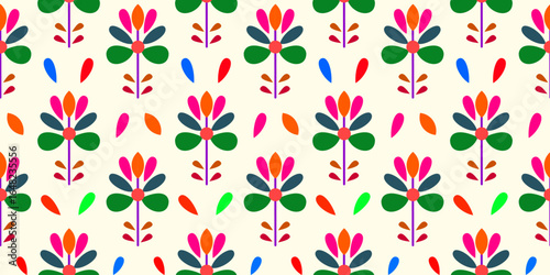 Seamless floral pattern with pink flowers for wallpaper and decorative design Abstract hand drawn flowers seamless pattern with florals for fabric, textile, clothing, poster, cover, banner, wall art