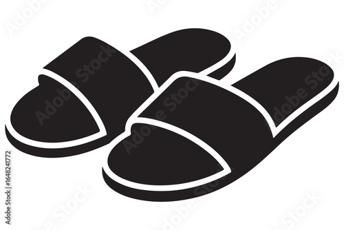 Flip flops vector  minimalist slipper silhouette
