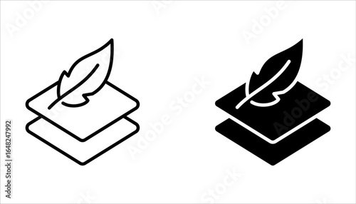 Soft icon set. Thin line icon for website design and development, vector illustration on white background