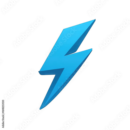 A stylized, light-blue lightning bolt icon with a slightly 3D effect and a dark-blue outline, set against a black background Free Download A stylized, light-blue lightning bolt icon with a slightly 3D effect and a dark-blue outline, set against a black background - GFXLoad