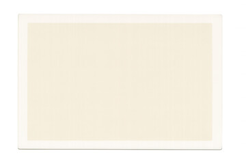 Minimalist photo frame with white border, textured surface, transparent background highlighting creative design elements