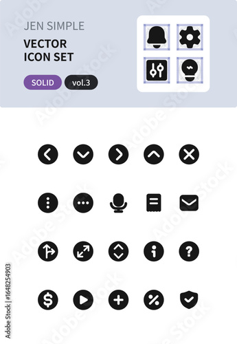 Jen Simple Vector Icon Pack Solid vol.3