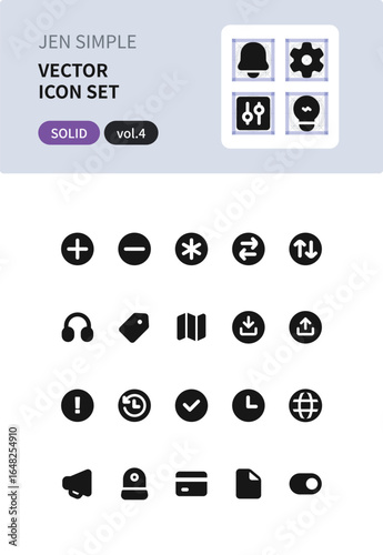 Jen Simple Vector Icon Pack Solid vol.4