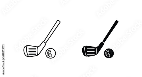 Hockey Stick and Puck: Simple Sports Icons