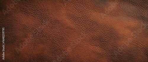close-up view of worn brown leather texture with fine natural wrinkles and grain patterns