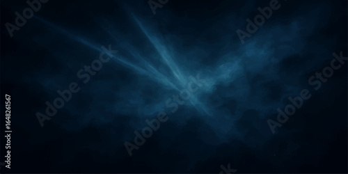 Abstract dark blue background with smoky clouds and night sky elements