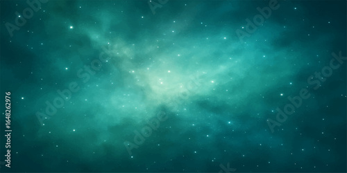 Blue abstract space background with stars and cosmic design