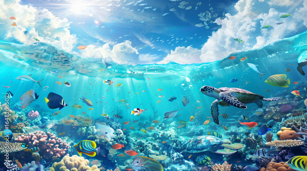 Fototapeta premium Aerial Coral Paradise