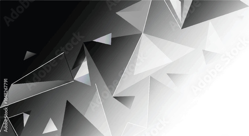 Abstract grayscale geometric pattern with triangles