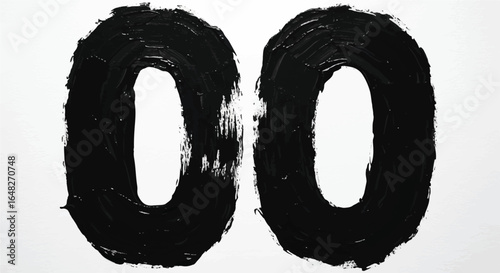 Bold brushstroke zeros