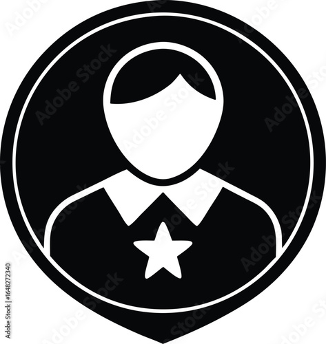 Favorite user vector icon.