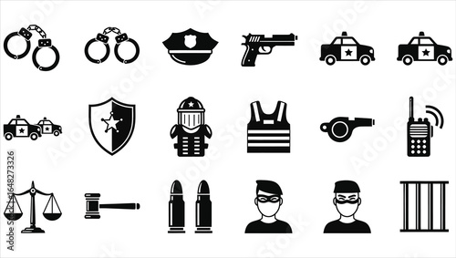 Police Icons Set