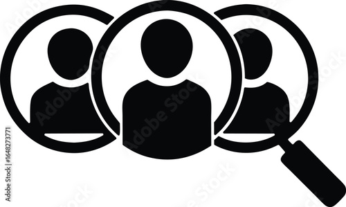 Search group vector icon.