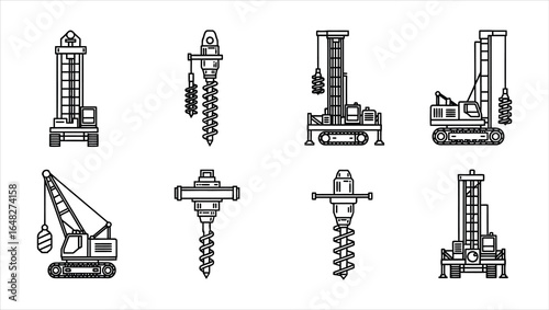 Drilling Equipment Icons