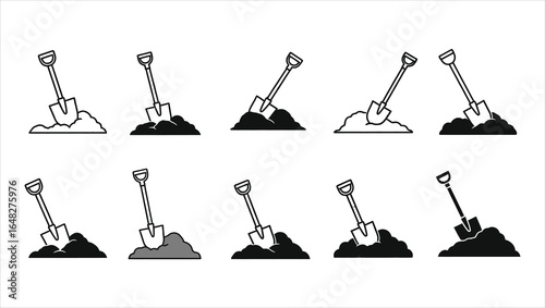 Shovel Icons Set