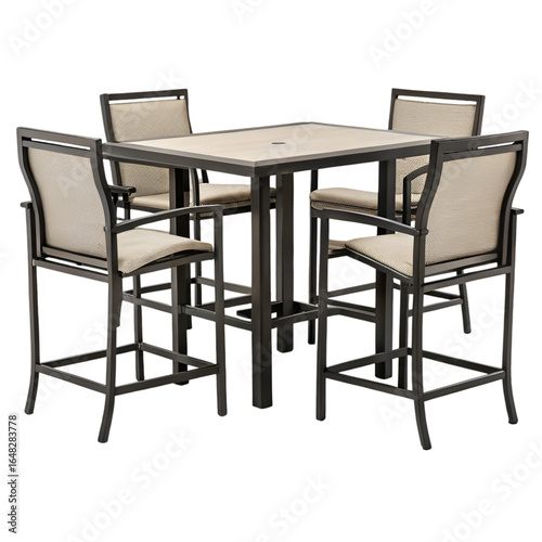 wooden table and chairs