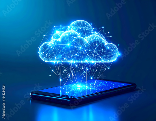 Cloud computing on mobile phone technology digital data storage