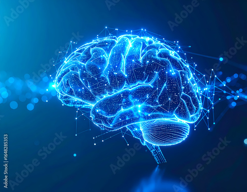 Ai brain neural network artificial intelligence machine learning concept