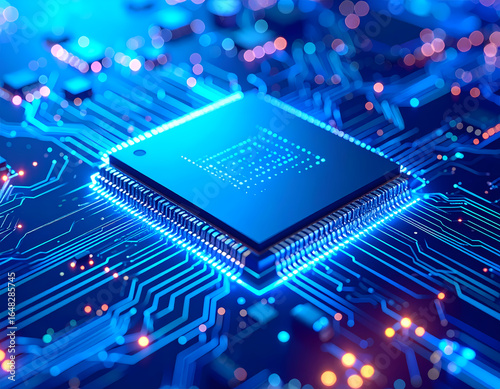 Computer chip processor motherboard technology circuit board digital