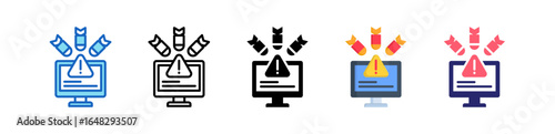 Ddos Multiple Style Icon Set Collection. 