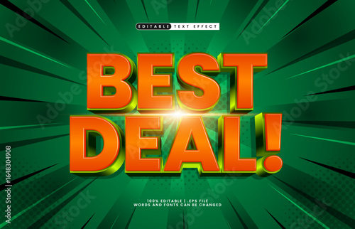best deal editable text effect with a sale and offer text effect