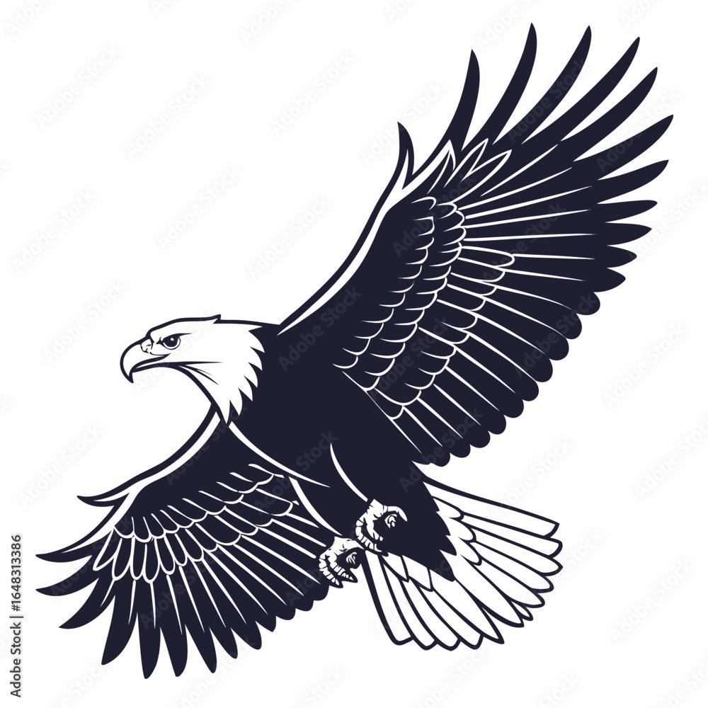 Obraz premium Eagle Silhouette Vector