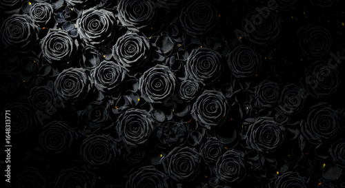 Wallpaper Mural Luxury Gothic Black Rose Wall for Fashion Backdrop Torontodigital.ca