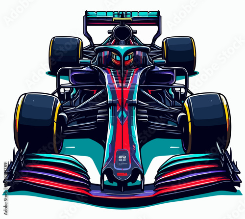 vector illustration of fierce Formula 1 car