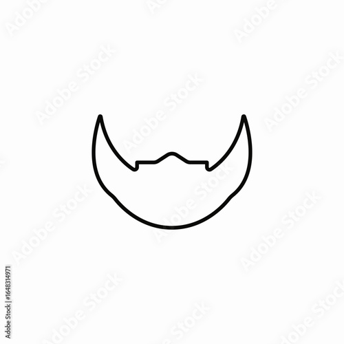 beard mustache icon sign vector