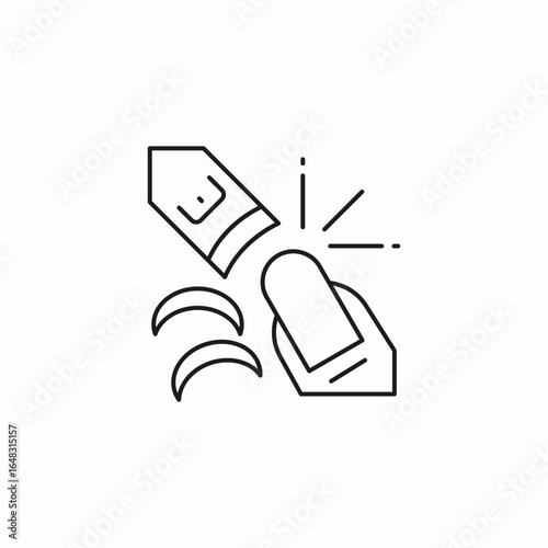breaking fingernail clipper icon sign vector