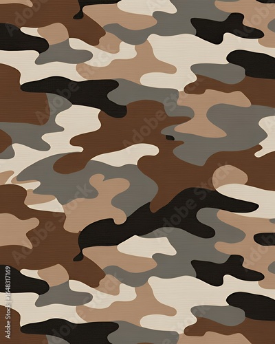 Organic Earth Tones Digital Camouflage Pattern Design