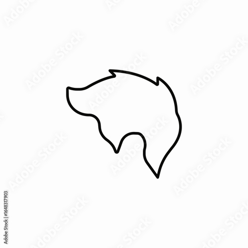 hair shape icon sign vector