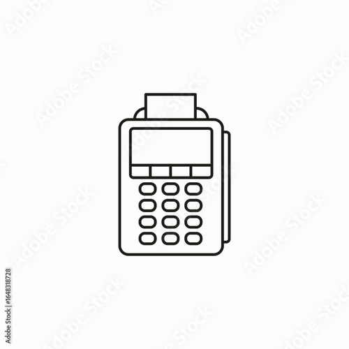 pos terminal device icon sign vector