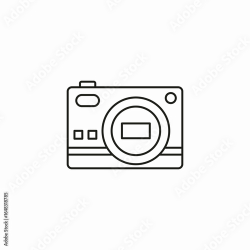 retro film camera icon sign vector