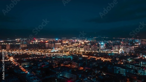 Wallpaper Mural Enchanting nighttime skyline of Xichang, China with vibrant urban glow and captivating cityscape charm Torontodigital.ca