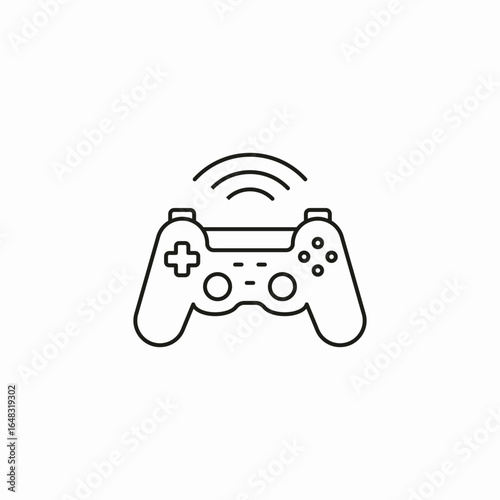 wireless game controller icon sign vector