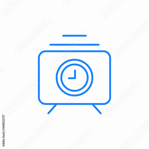 alarm clock display icon sign vector
