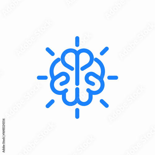 brain idea creativity icon sign vector