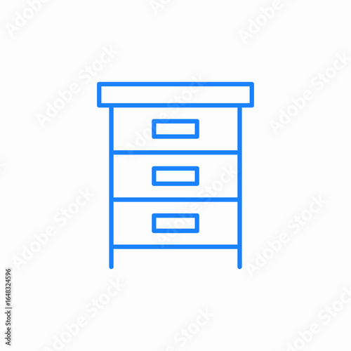 cabinet drawer storage icon sign vector