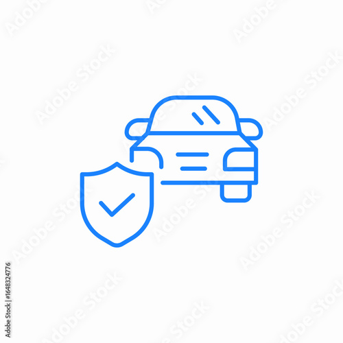 car insurance verified icon sign vector